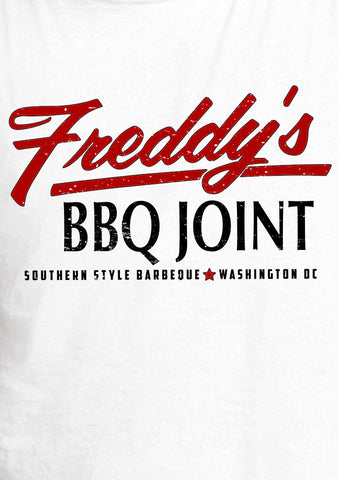 Freddy's BBQ Joint T-shirt House of Cards Inspired Pinup 50s 60s 70s T-shirt tee Shirt TV show hipster Hot Funny Mens Ladies cool MLG-1029