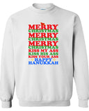 Merry Christmas Kiss my Ass his ass your ass Happy Hanukkah Vacation sweater Shirt T-shirt Hoodie ugly Funny Mens Ladies cool MLG-1103