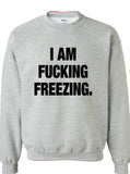 I AM FUCKING FREEZING. Crewneck Sweater Hoodie DT-641s