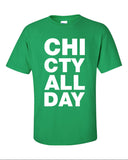 CHI CTY windy city all day kanye west common chicago represent pride Printed graphic T-Shirt Tee Shirt Mens Ladies Womens Youth Kids ML-035