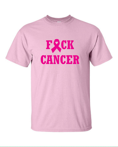 F*ck Breast Cancer Shirt Printed T-Shirt Tee Shirt T graphic Mens Ladies Womens Youth Kids Funny Cancer Awareness Fight Cancer ribbon ML-22