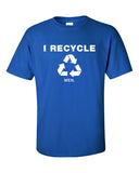 reduce reuse recycled i recycle men blue box pimp pimpin joke funny Printed graphic T-Shirt Tee Shirt Mens Ladies Womens Youth Kids ML-045