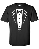 Tuxedo Tux penguin wedding bachelor party funny 80s cool drinking Printed graphic T-Shirt Tee Shirt t Mens Ladies Womens Youth Kids ML-078W