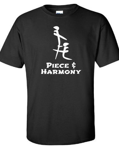 piece peace and harmony funny bar party party beer drinking Printed graphic drunk T-Shirt Tee Shirt t Mens Ladies Womens Youth Kids ML-085