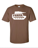 Frank the Tank Funny Drinking will Old School Printed graphic T-Shirt Tee Shirt t Mens Ladies Womens Youth Kids ML-099