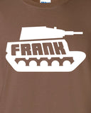 Frank the Tank Funny Drinking will Old School Printed graphic T-Shirt Tee Shirt t Mens Ladies Womens Youth Kids ML-099