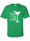 I party with Jay Gatsby the great movie rich poor leo leonard T-Shirt Tee Shirt Mens Ladies Womens mad labs ML-118