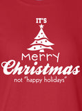 It's Merry Christmas Not Xmas happy holidays US USA Canada Clothing tee For Unisex Style Funny t-shirt x t shirt x christian ML-125
