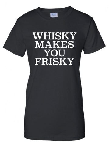 whisky makes you frisky the Gymslips T-Shirt Funny Retro 90's Baseball Cult Humor The Beast Tee Shirt Tshirt Mens Womens Kids MADLABS ML-143