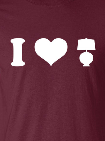 I Love Lamp heart scotch scotchy Funny T-Shirt Tee Shirt T Shirt Mens Ladies Womens Modern Ron Burgundy Anchorman inspired Tee ML-140