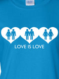 Love is Love marriage gay pride equal rights Printed T-Shirt Tee Shirt T Mens Ladies Womens Youth Kids cool Funny LGBT Pride Rules  ML-173
