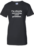 i'm silently correcting your grammar english Printed T-Shirt Tee Shirt T Mens Ladies Womens Youth Kids Funny Punctuation Rules  ML-175
