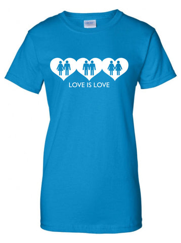 Love is Love marriage gay pride equal rights Printed T-Shirt Tee Shirt T Mens Ladies Womens Youth Kids cool Funny LGBT Pride Rules  ML-173