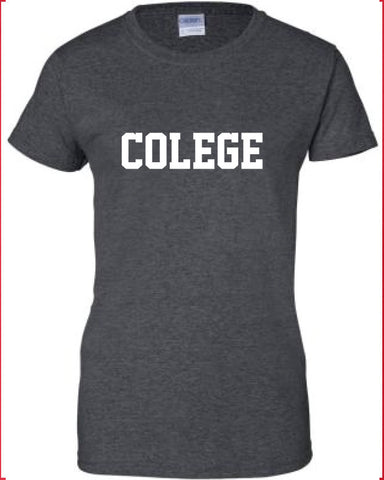 college colege stupid dumb Funny T-Shirt Tee Shirt T Shirt Mens Ladies Womens Modern university geek nerd can't spell Tee ML-194