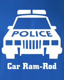 Car Ram-Rod ram rod funny police car cop geek super awesome cool Printed T-Shirt Tee Shirt Mens Ladies Womens dad Funny mad labs ML-231