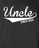 Uncle since 2014 baby maternity nephew niece girl boy cool Printed T-Shirt Tee Shirt T Mens Ladies Womens Youth Kids Funny mad labs ML-211