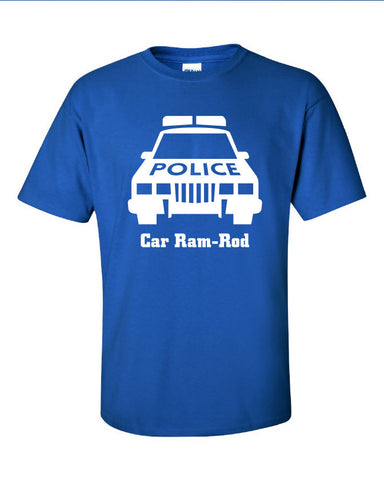 Car Ram-Rod ram rod funny police car cop geek super awesome cool Printed T-Shirt Tee Shirt Mens Ladies Womens dad Funny mad labs ML-231