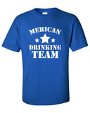 Merican Drinking Team American muurica beer bar USA Old School Printed graphic T-Shirt Tee Shirt t Mens Ladies Womens Youth Kids ML-248