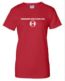 Canadian Girls Kick Ass Pride Beer Proud Olympic Team Military hockey support T-Shirt Tee Shirt Mens Ladies swag tv Canada Day ML-262