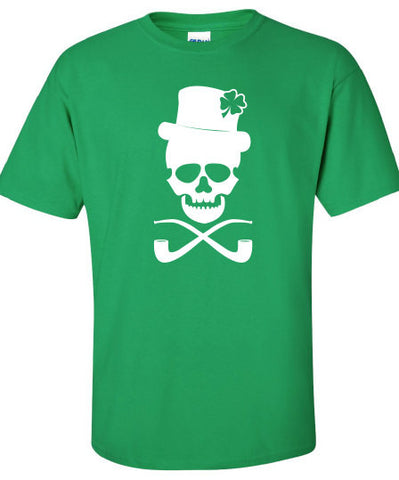 Skull pub Irish crawl fight bar scotland saint st. Patrick's Paddy's ireland scottish T-Shirt Tee Shirt Mens Ladies Womens mad labs ML-284