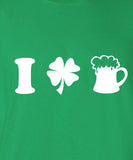 I Heart Love Beer pint pub Drunk saint st Patrick's Paddy's ireland scottish adult T-Shirt Tee Shirt Mens Ladies Womens mad labs ML-295