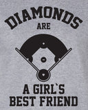 Diamonds Are A Girls Best Friend baseball softball sports funny Printed graphic T-Shirt Tee Shirt Mens Ladies Women Youth Kids ML-310b