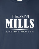 Team Mills Lifetime Member Clothing family pride best last name mens ladies swag Funny t-shirt tee shirt cool dope winning sports ML-332