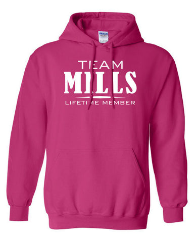 Team Mills Lifetime Member Clothing family pride best last name mens ladies swag Funny hoodie hooded sweatshirt cool dope sports ML-332h