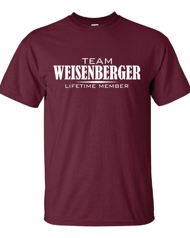 Team Weisenberger Lifetime Member Clothing family pride best last name mens ladies Funny t-shirt tee shirt cool dope winning sports ML-353