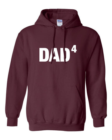 Dad4 Dad to the power of four hoodie ML-376h
