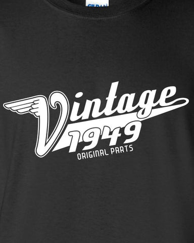 Vintage Made In 1949 (Or Any Year) Original Parts 65Th Birthday Printed Graphic T Shirt Only Here New Style For 65 years Gift ML-379