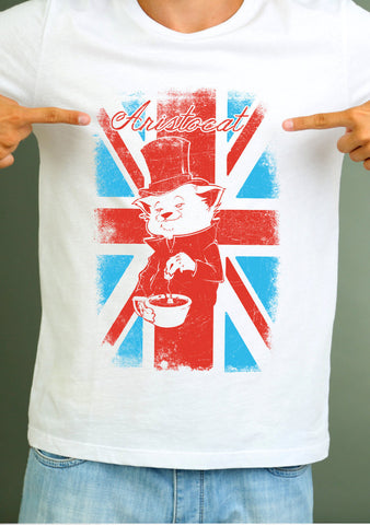 Aristocat Cool Cat Pimp Swag Union Jack T-shirt MLG-1030