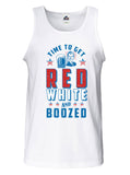 Time To Get Red White and Boozed Tank Top 4th of July MLG-1038