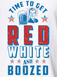 Time To Get Red White and Boozed Tank Top 4th of July MLG-1038