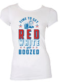 Time To Get Red White and Boozed T-shirt Shirt United States Pride 4th of July America Merica cool gift nation Mens Ladies swag MLG-1038