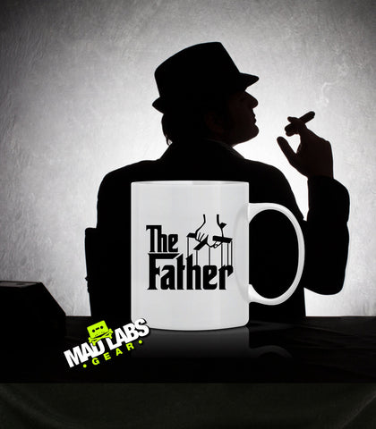 The Father T-Shirt Gifts for Dad DTG Fathers Day Christmas Gift Coffee Mug Latte Mens Ladies Womens gift mad labs Mug-3