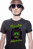 Hipster de los Muertos shirt, hipster, tattoo, day of the dead, cool skull gift gothic halloween Mens Ladies swag MLG-1064