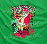 Merry Christmas Lump of Coal Sh!tting down the chimney swag T-shirt tee Shirt TV show hipster Hot Funny Mens Ladies cool MLG-1073