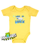 Wake up Drank Baby Body Suit Creeper cute funny baby one piece non-toxic, water-based inks jumper Bodysuit Creeper Dirty B-19