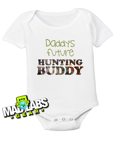 Daddy's Future Hunting Buddy Hunt Like Mine hunting deer cute funny baby one piece non-toxic water-based ink jumper Bodysuit Creeper B-34