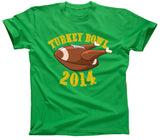 Turkey Bowl 2014 Thanksgiving Football shirt Turkey Sunday Funday cool Printed T-Shirt Tee Shirt Mens Ladies Womens mad labs ML-504