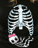 Skeleton Baby Girl Halloween Cute pregnant mom infant shower gift T-shirt tee Shirt Baby Girl Funny Ladies cool MLG-1085