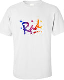 Rad T-shirt tee Shirt 80s skater inspired summer surfer paint splash Hot Funny 80s summer miami california Mens Ladies cool MLG-1094