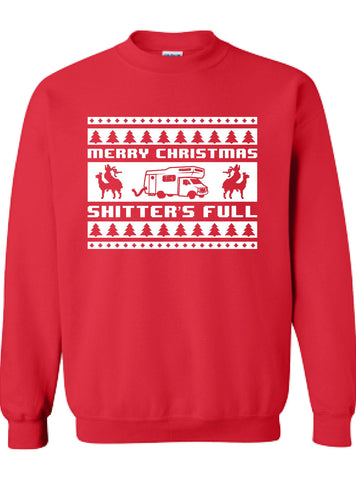 Merry Christmas Shitter's Full Christmas Vacation Movie Inspired Ugly Christmas Sweater Sweatshirt Hoodie Xmas Funny Mens Ladies ML-187s