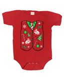 Ugly Sweater Vest Merry Christmas xmas funny baby one piece non-toxic, water-based inks jumper Bodysuit Creeper Dirty ML-1109